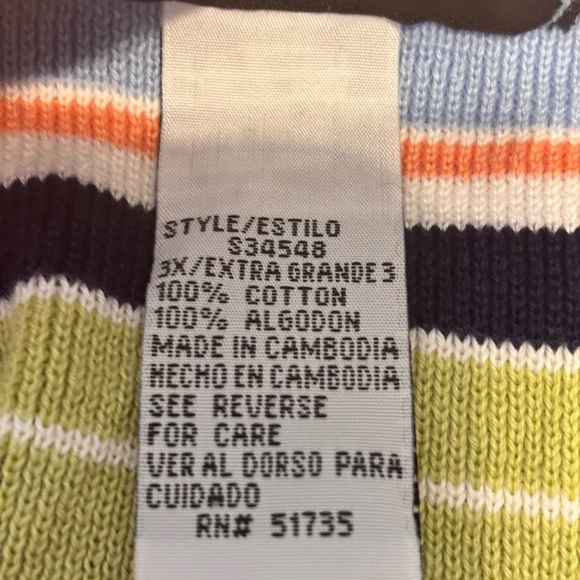 Sag Harbor Multicolor Striped Sleeveless Sweater - Picture 4 of 6